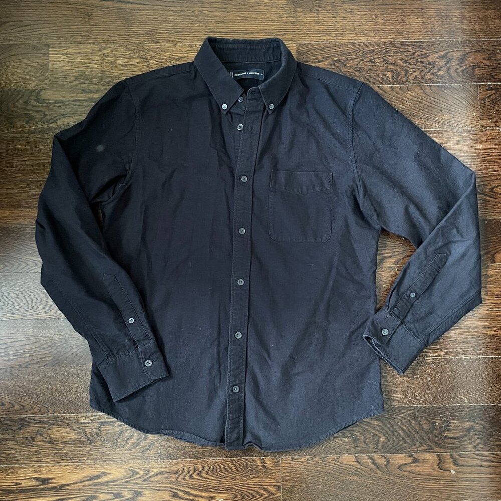 Men's Black Everlane Uniform Button Down 100% Cotton Shirt-Medium